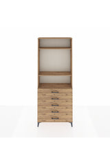 Arges Dolap 3 Raflı 5 Çekmeceli 88x30x221