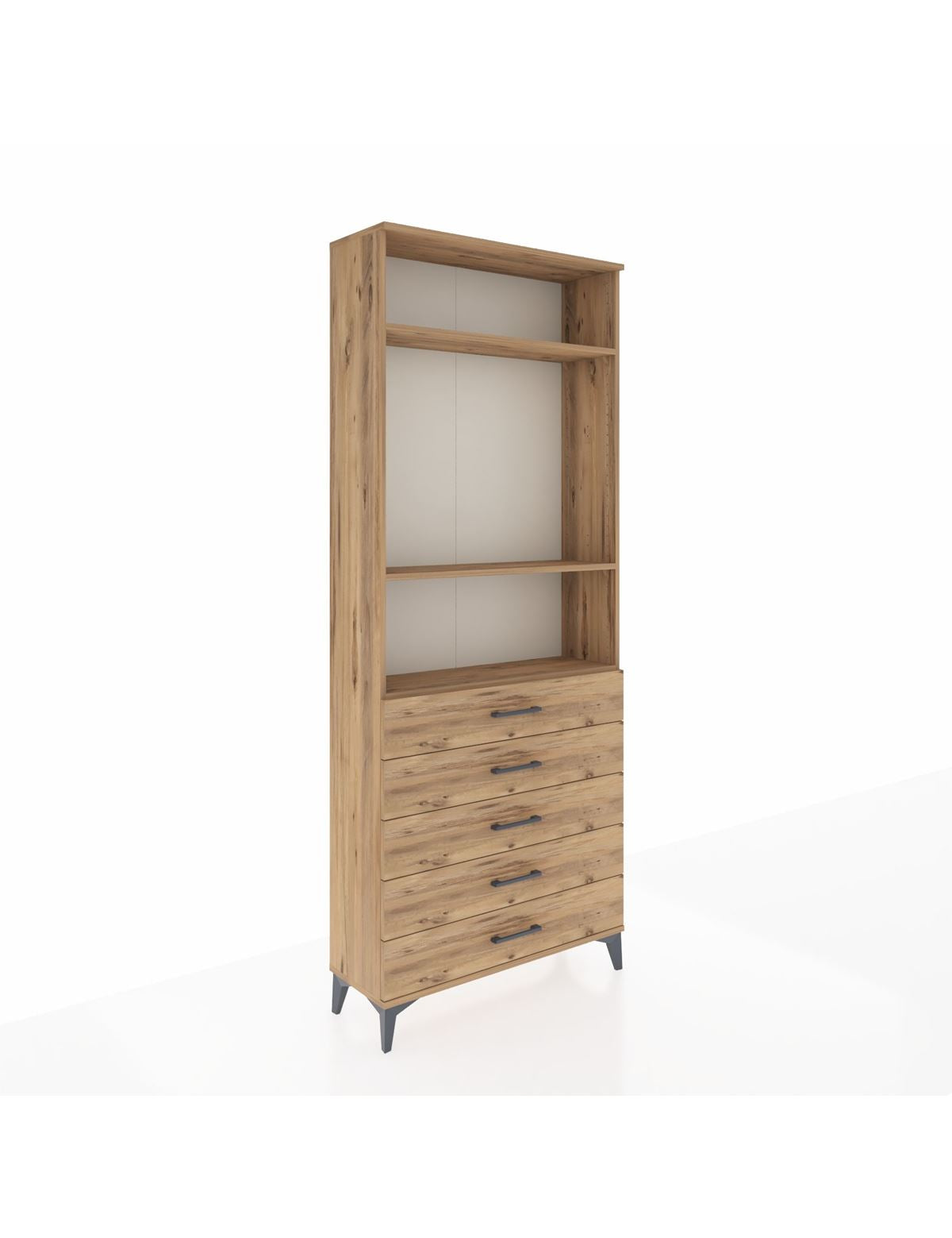 Arges Dolap 3 Raflı 5 Çekmeceli 88x30x221 - S30M078V9A