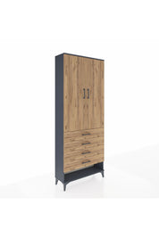 Arges Dolap 2 Raflı 4 Çekmeceli Tek Askılı 88x30x221 - S30M079V6A