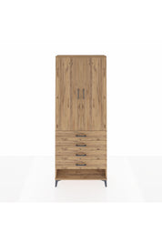 Arges Dolap 2 Raflı 4 Çekmeceli Tek Askılı 88x30x221 - S30M079V9A