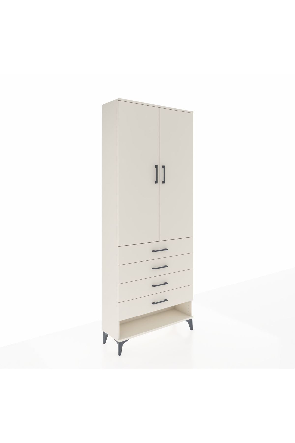 Arges Dolap 3 Raflı 4 Çekmeceli 2 Kapaklı 88x30x221 - S30M080V1A