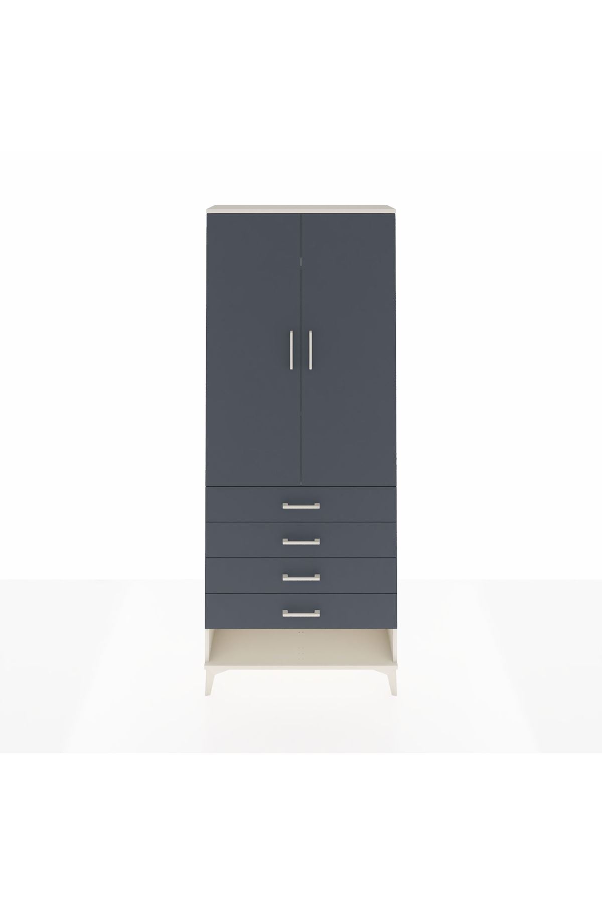 Arges Dolap 3 Raflı 4 Çekmeceli 2 Kapaklı 88x30x221 - S30M080V2A