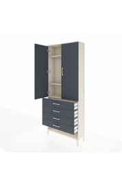 Arges Dolap 3 Raflı 4 Çekmeceli 2 Kapaklı 88x30x221 - S30M080V2A