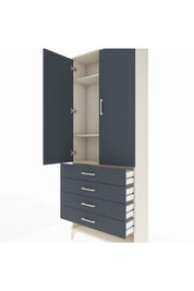 Arges Dolap 3 Raflı 4 Çekmeceli 2 Kapaklı 88x30x221 - S30M080V2A