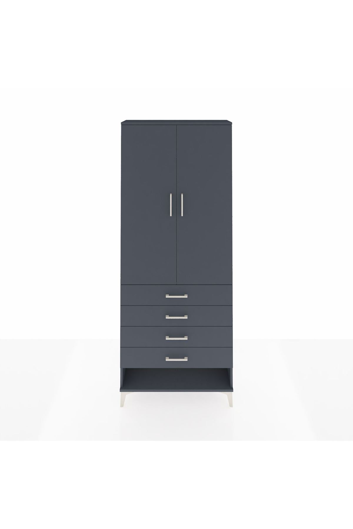 Arges Dolap 3 Raflı 4 Çekmeceli 2 Kapaklı 88x30x221 - S30M080V5A