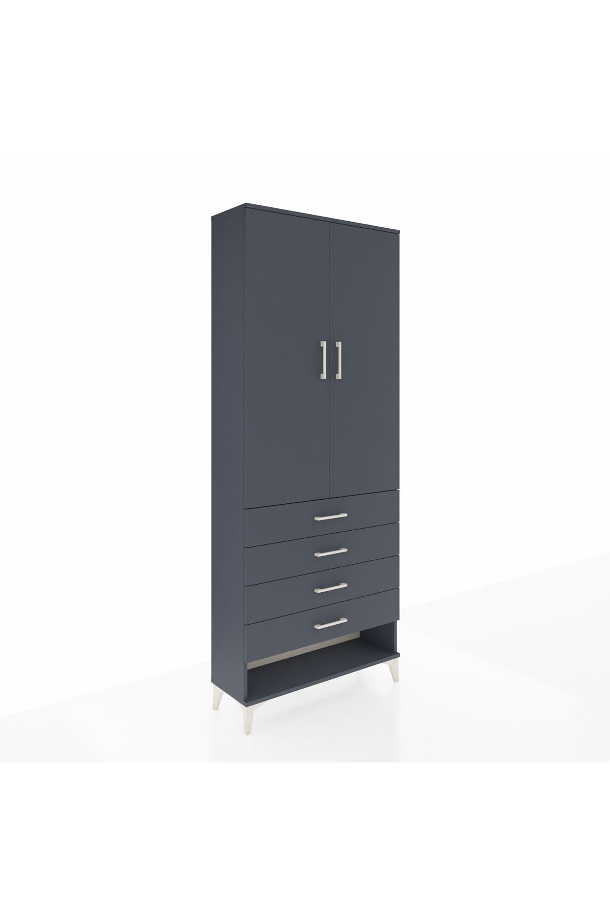 Arges Dolap 3 Raflı 4 Çekmeceli 2 Kapaklı 88x30x221 - S30M080V5A
