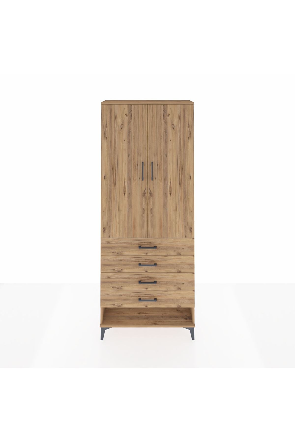 Arges Dolap 3 Raflı 4 Çekmeceli 2 Kapaklı 88x30x221 - S30M080V9A