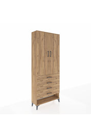 Arges Dolap 3 Raflı 4 Çekmeceli 2 Kapaklı 88x30x221 - S30M080V9A