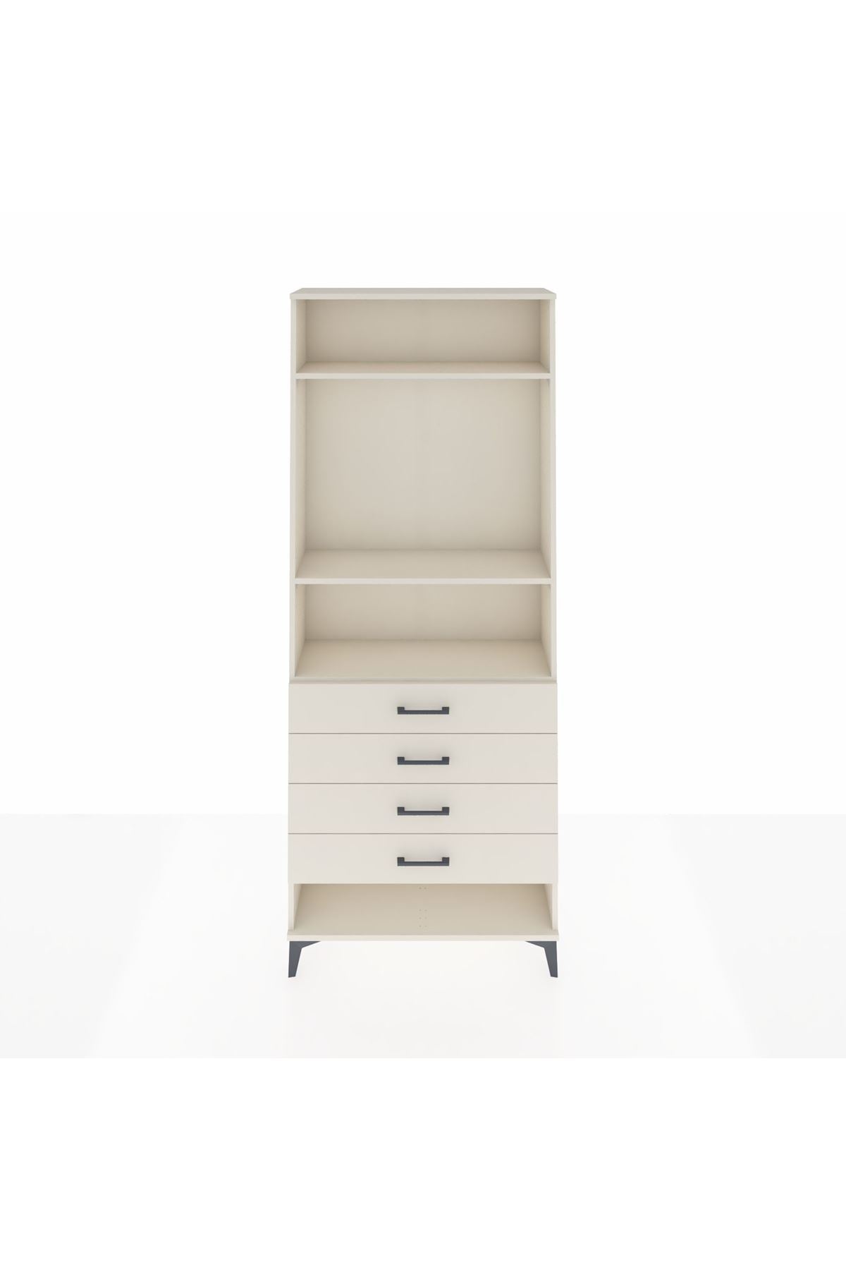 Arges Dolap 3 Raflı 4 Çekmeceli 88x30x221 - S30M081V1A