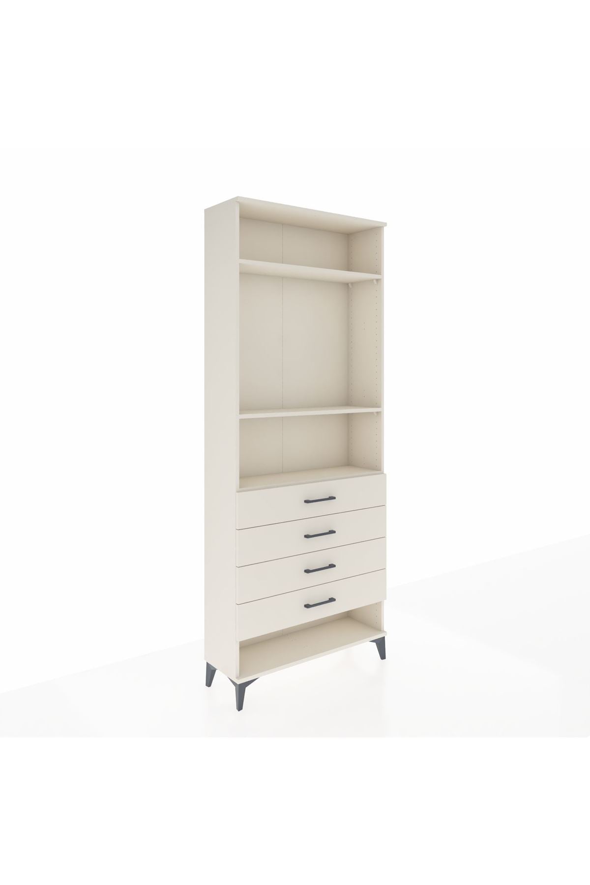 Arges Dolap 3 Raflı 4 Çekmeceli 88x30x221 - S30M081V1A