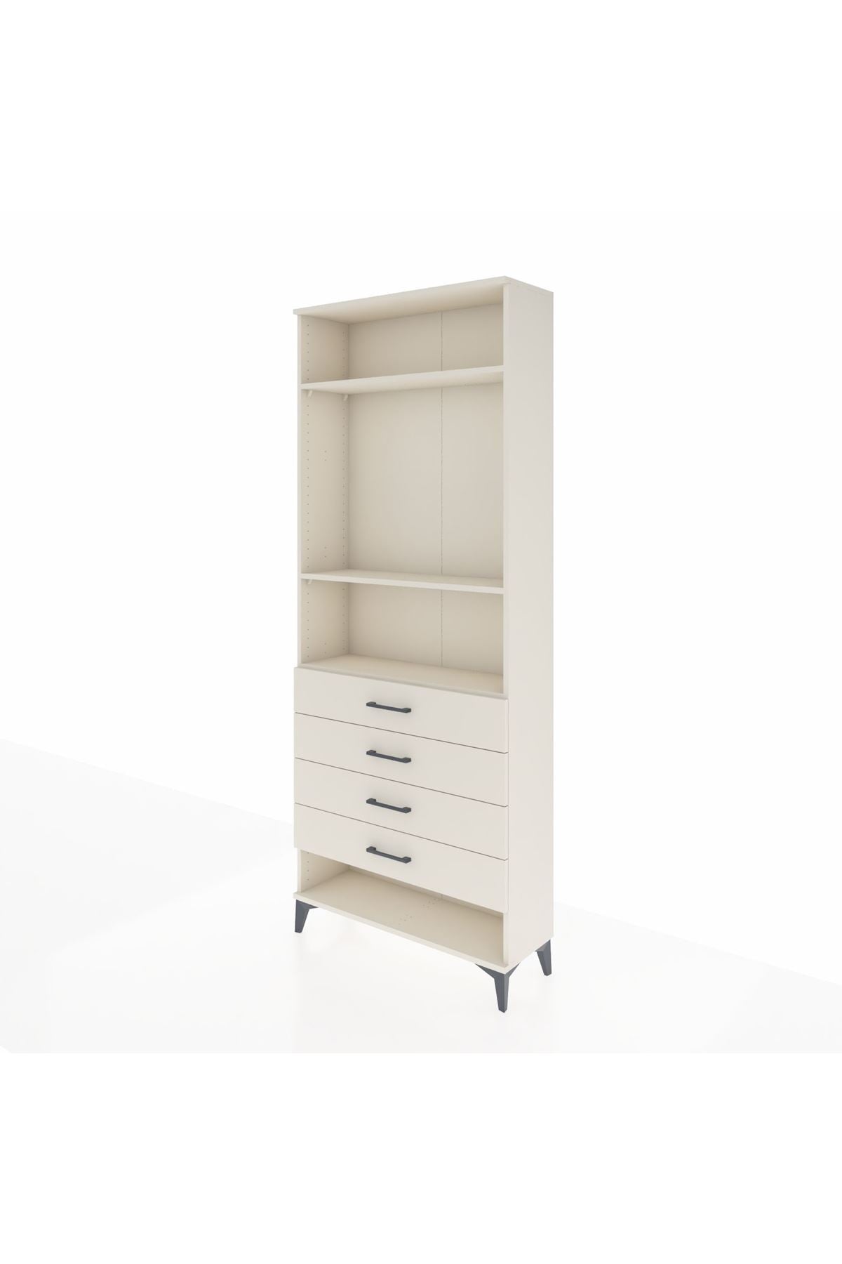 Arges Dolap 3 Raflı 4 Çekmeceli 88x30x221 - S30M081V1A