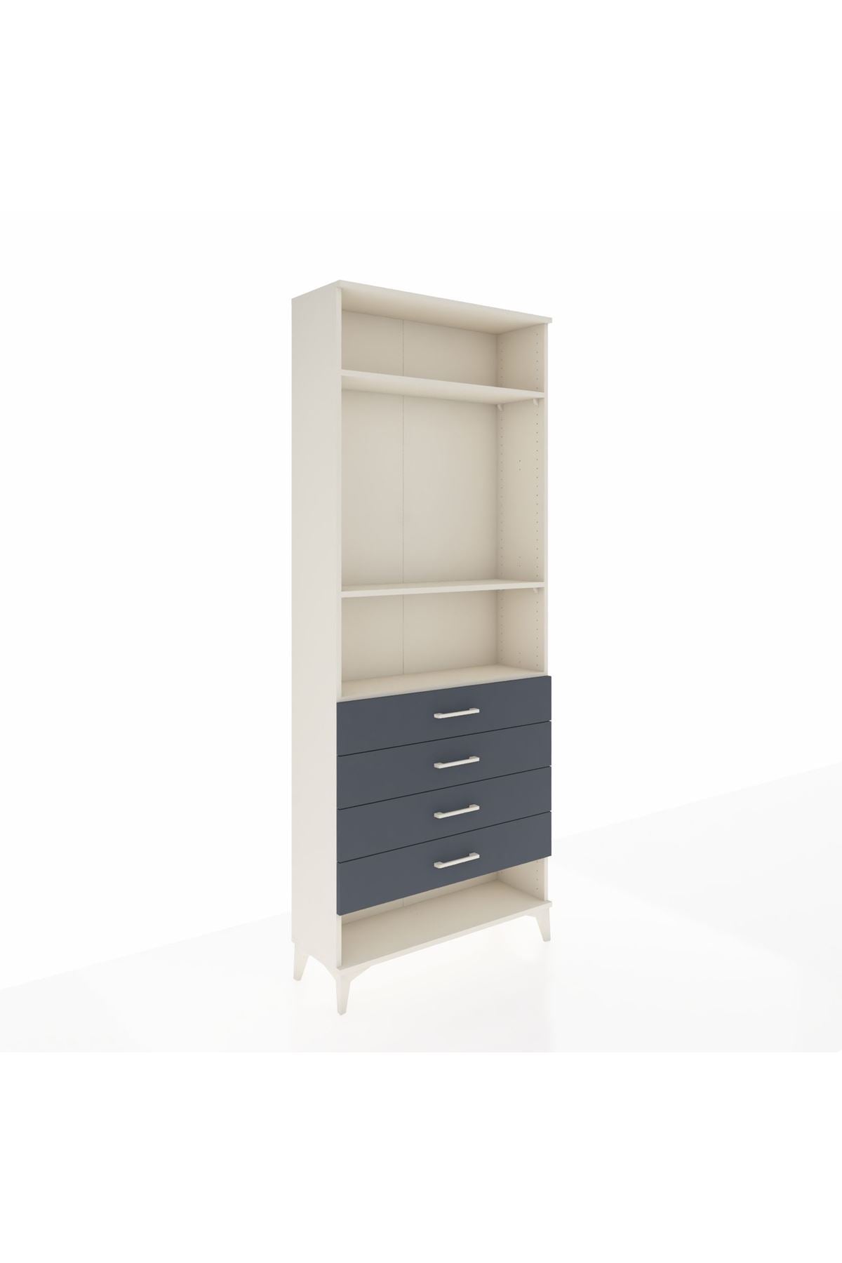 Arges Dolap 3 Raflı 4 Çekmeceli 88x30x221 - S30M081V2A