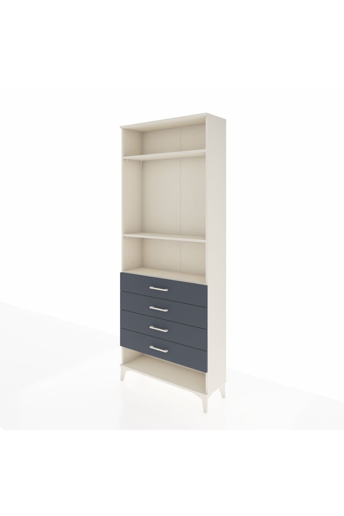 Arges Dolap 3 Raflı 4 Çekmeceli 88x30x221 - S30M081V2A