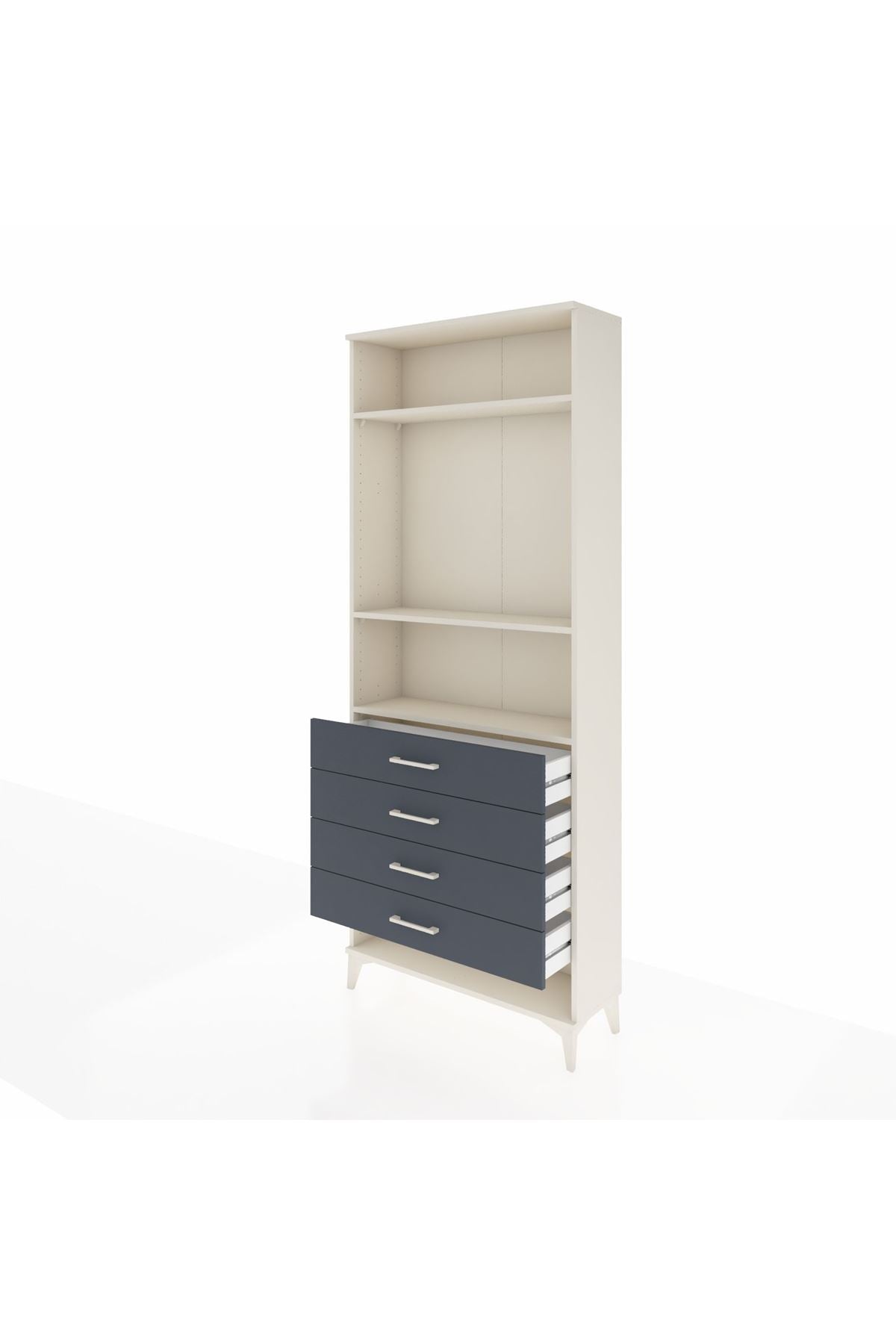 Arges Dolap 3 Raflı 4 Çekmeceli 88x30x221 - S30M081V2A