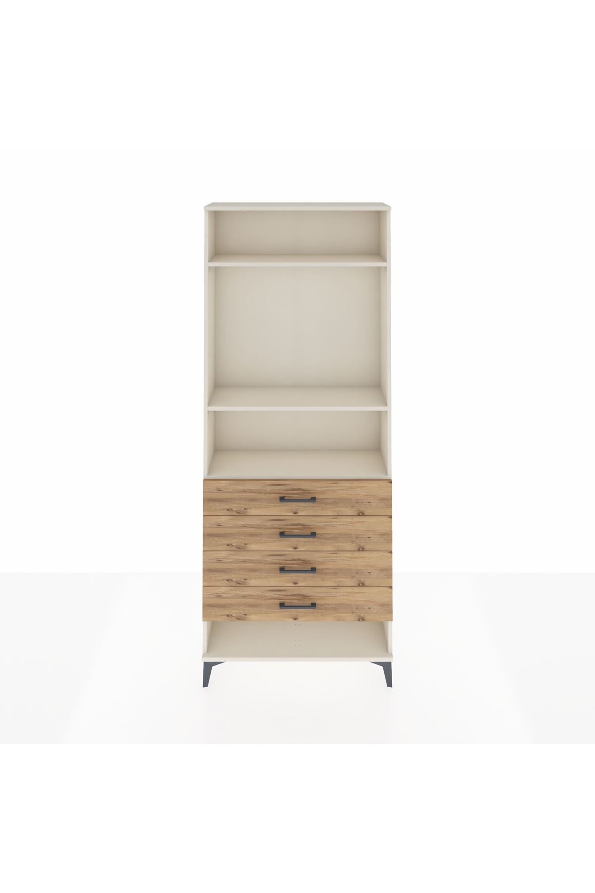 Arges Dolap 3 Raflı 4 Çekmeceli 88x30x221 - S30M081V3A
