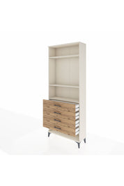 Arges Dolap 3 Raflı 4 Çekmeceli 88x30x221 - S30M081V3A