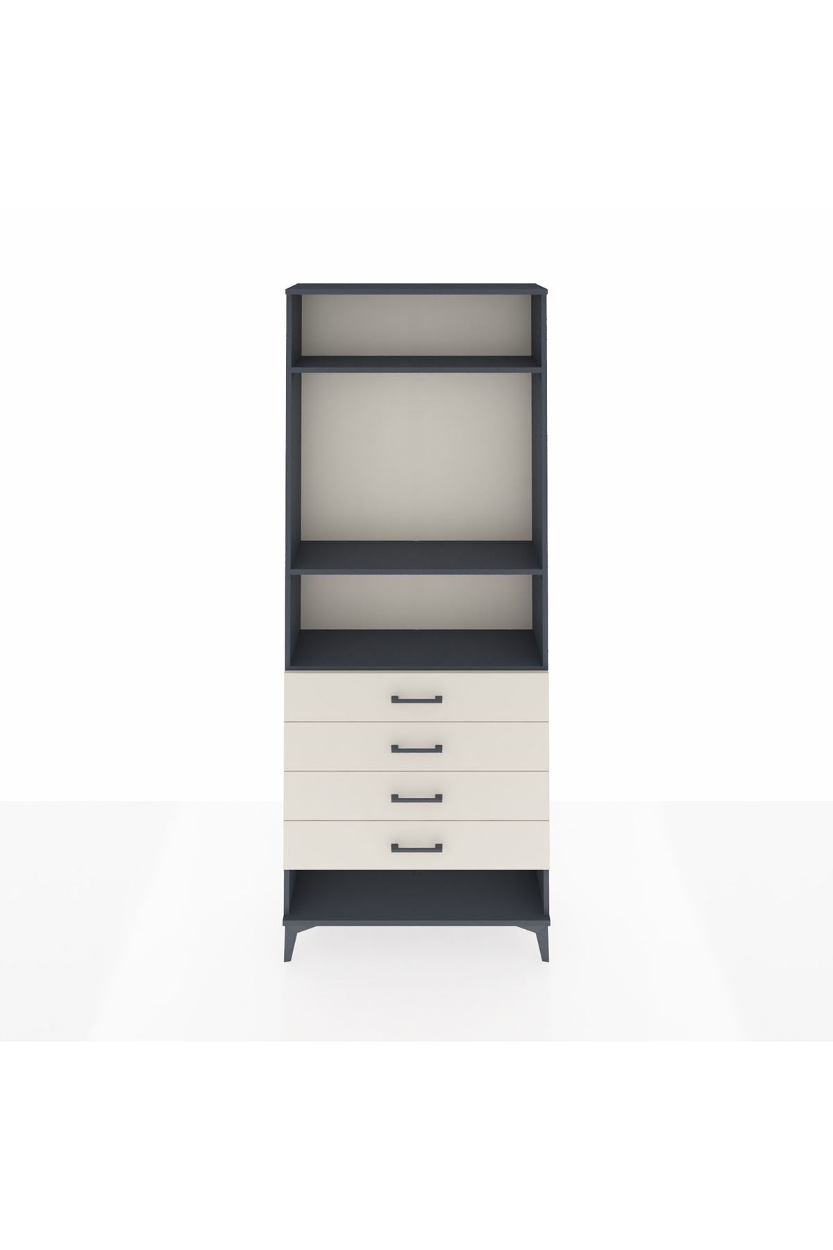 Arges Dolap 3 Raflı 4 Çekmeceli 88x30x221 - S30M081V4A