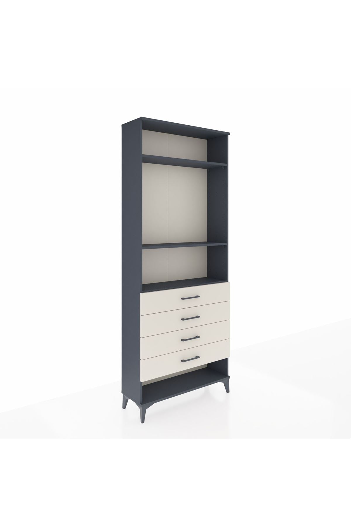 Arges Dolap 3 Raflı 4 Çekmeceli 88x30x221 - S30M081V4A