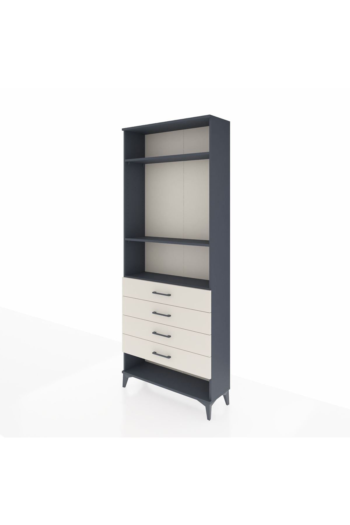 Arges Dolap 3 Raflı 4 Çekmeceli 88x30x221 - S30M081V4A