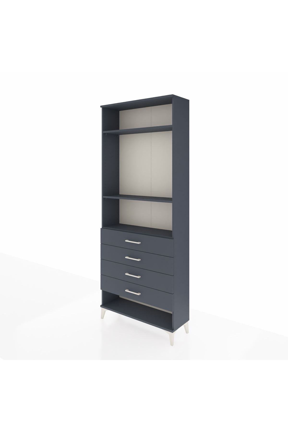 Arges Dolap 3 Raflı 4 Çekmeceli 88x30x221 - S30M081V5A