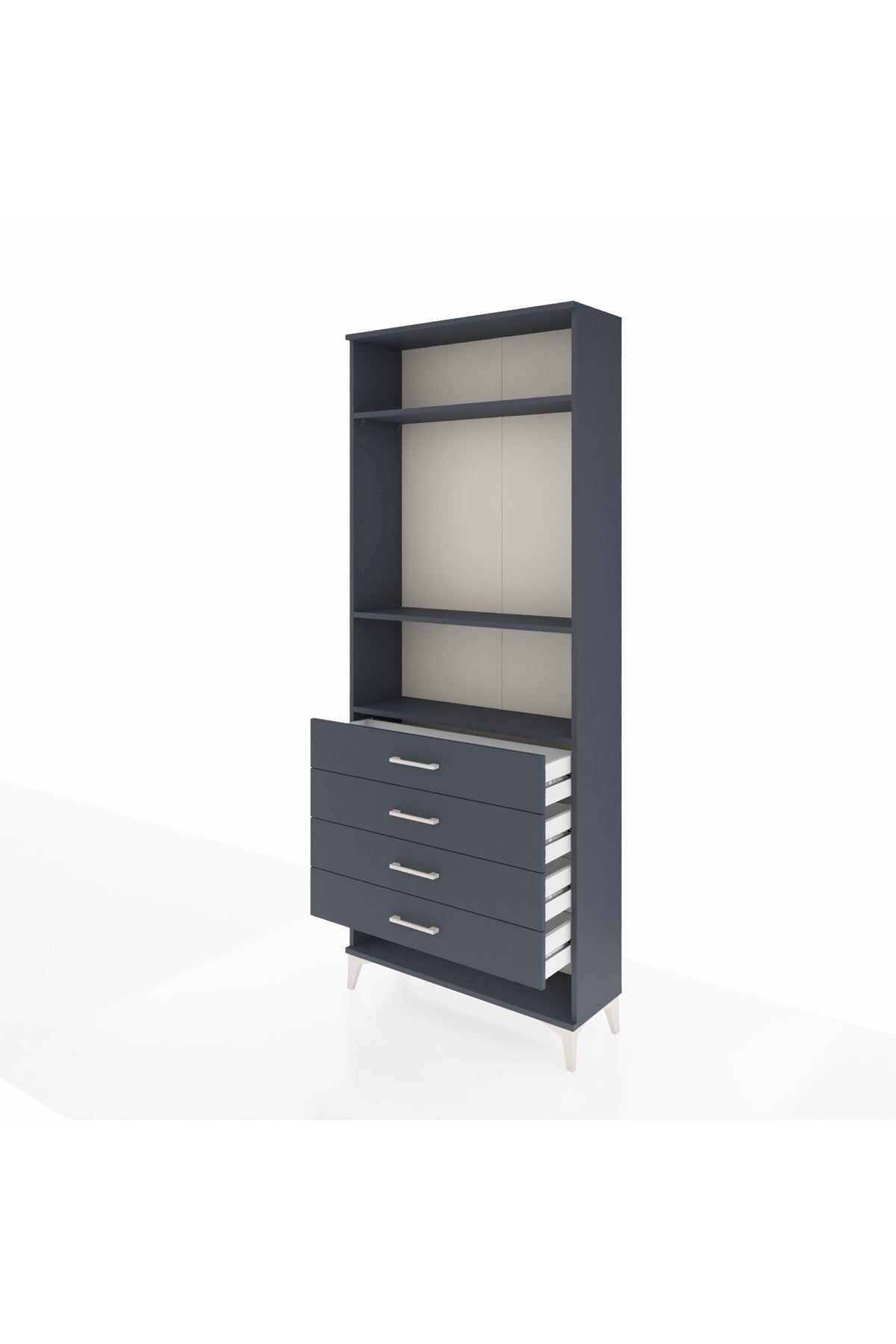 Arges Dolap 3 Raflı 4 Çekmeceli 88x30x221 - S30M081V5A