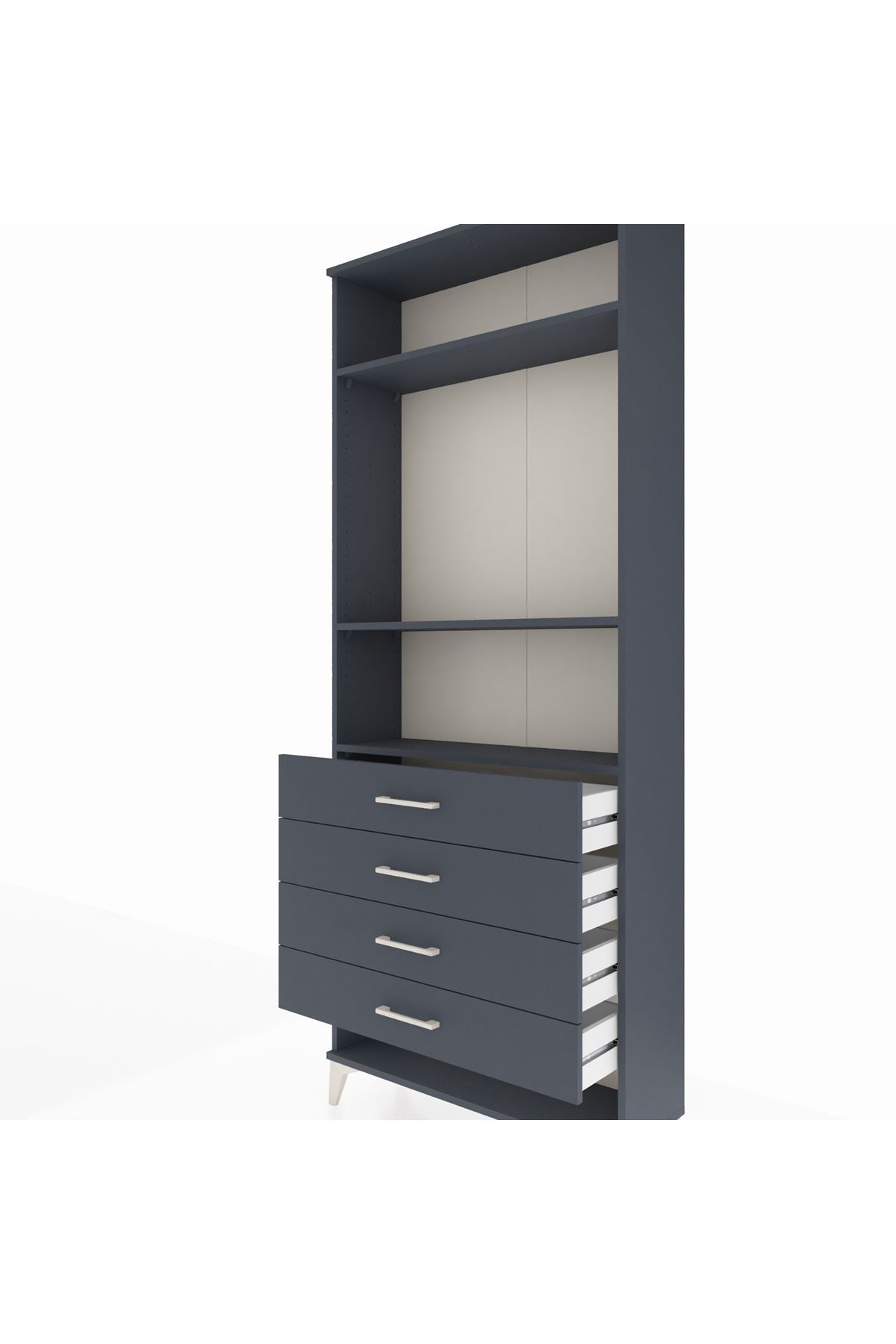 Arges Dolap 3 Raflı 4 Çekmeceli 88x30x221 - S30M081V5A