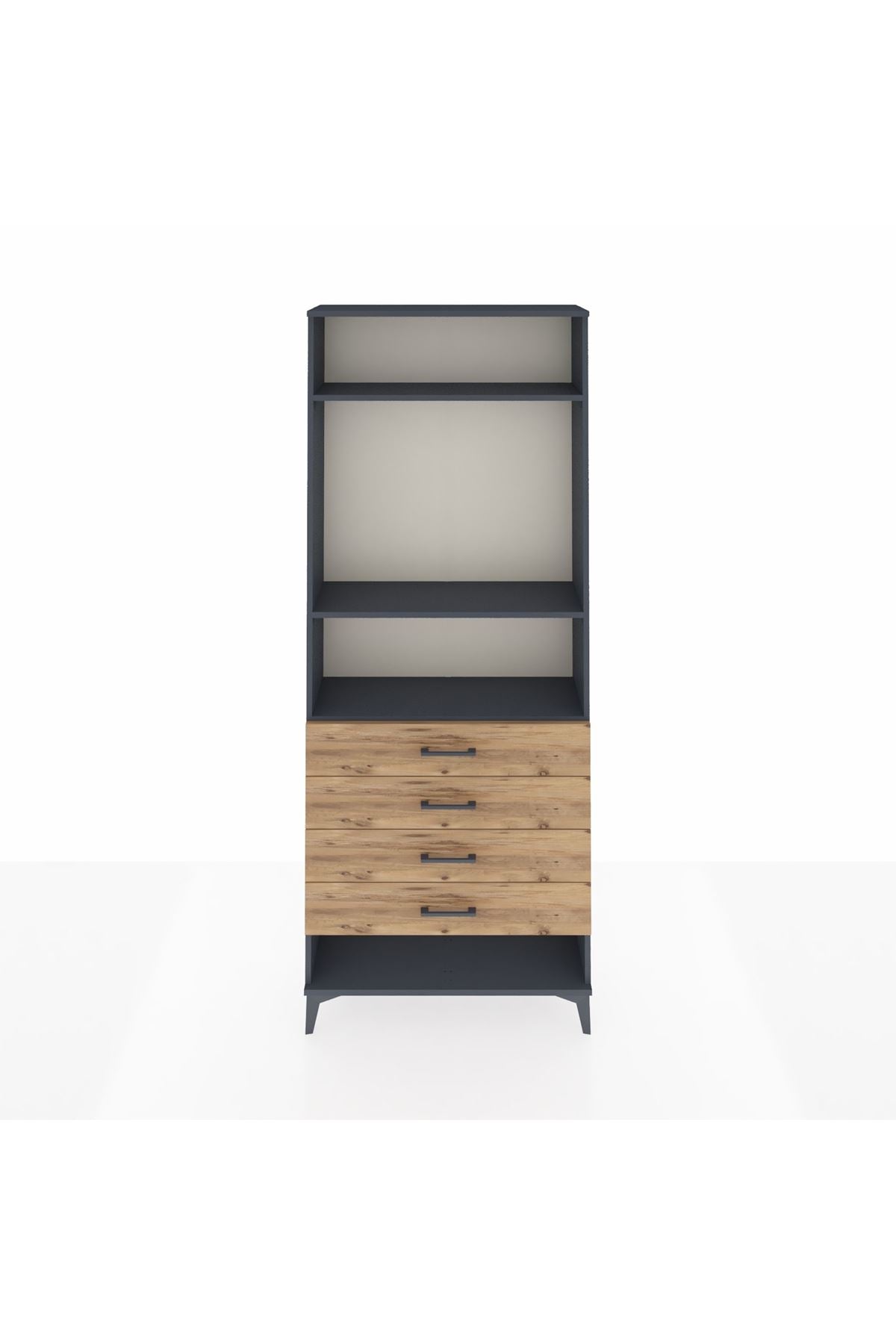 Arges Dolap 3 Raflı 4 Çekmeceli 88x30x221 - S30M081V6A