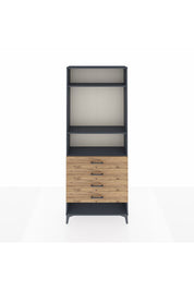 Arges Dolap 3 Raflı 4 Çekmeceli 88x30x221 - S30M081V6A