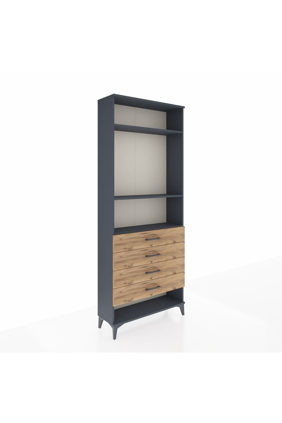 Arges Dolap 3 Raflı 4 Çekmeceli 88x30x221 - S30M081V6A