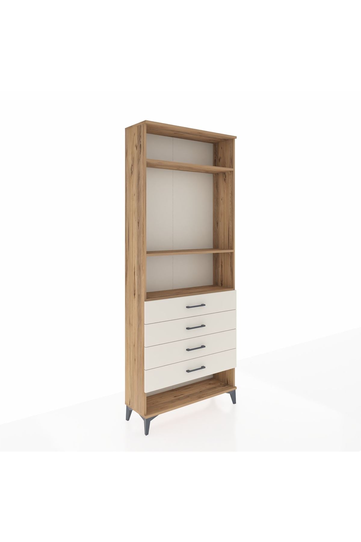 Arges Dolap 3 Raflı 4 Çekmeceli 88x30x221 - S30M081V7A