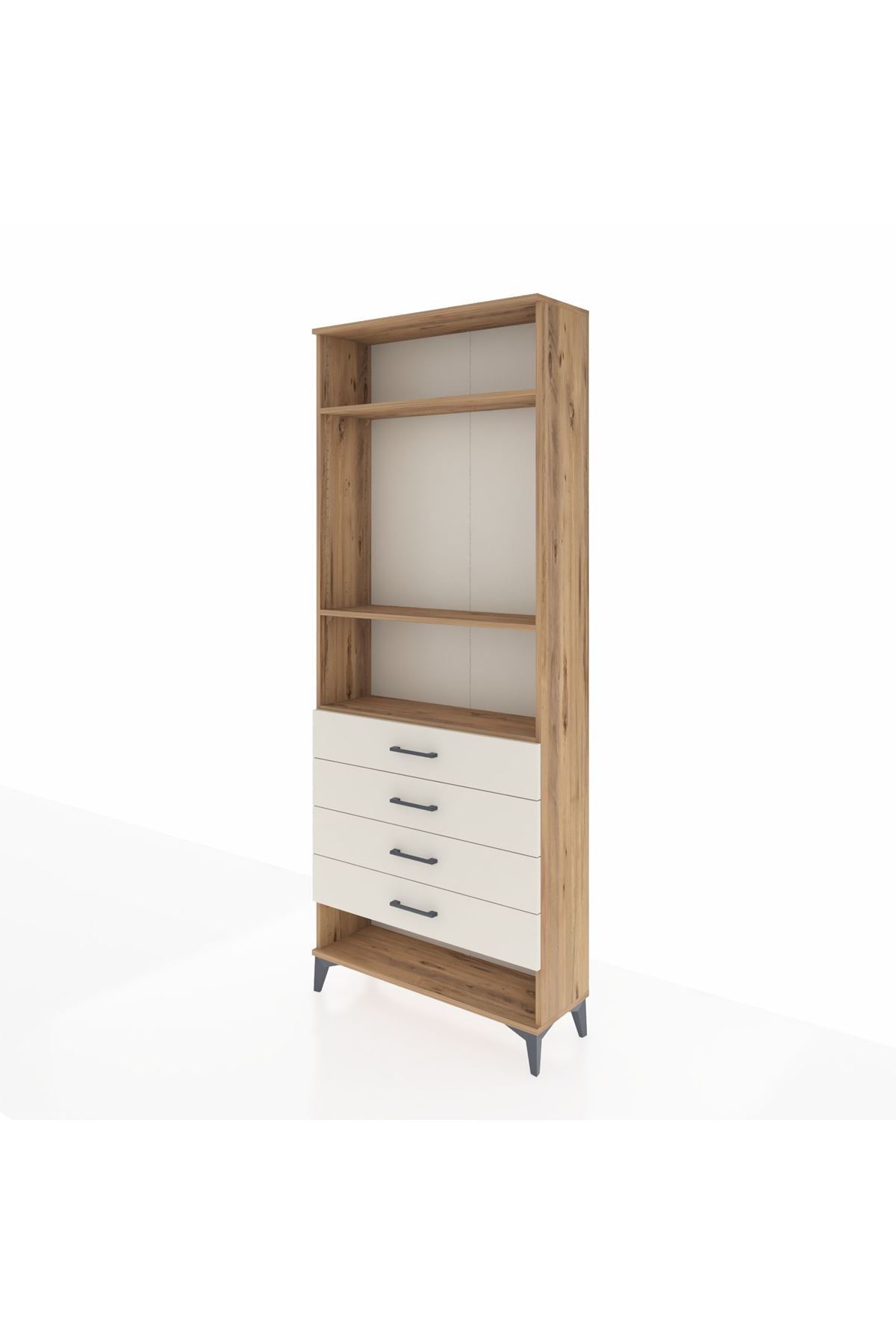 Arges Dolap 3 Raflı 4 Çekmeceli 88x30x221 - S30M081V7A