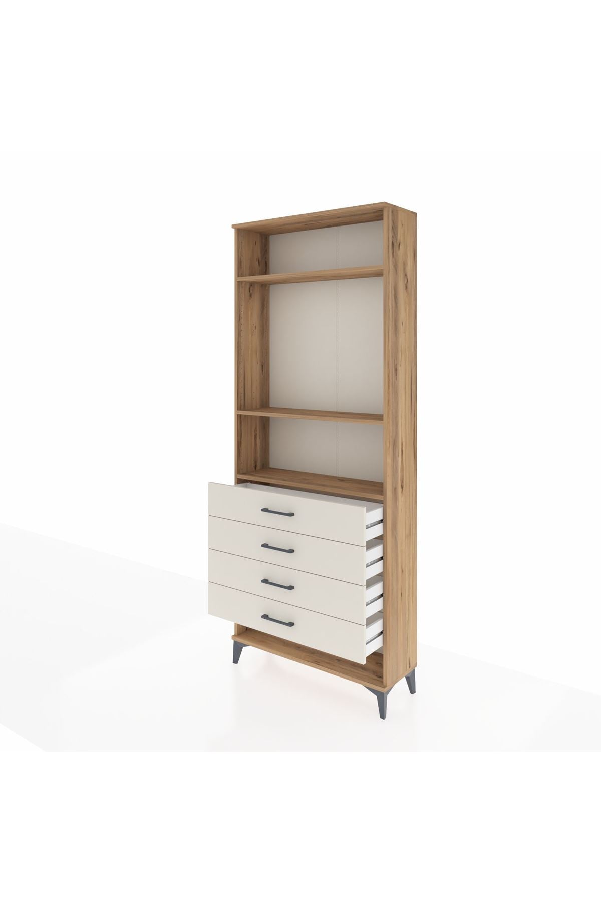 Arges Dolap 3 Raflı 4 Çekmeceli 88x30x221 - S30M081V7A
