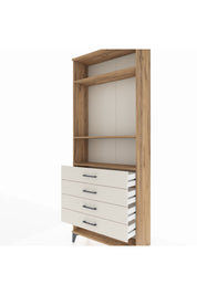 Arges Dolap 3 Raflı 4 Çekmeceli 88x30x221 - S30M081V7A