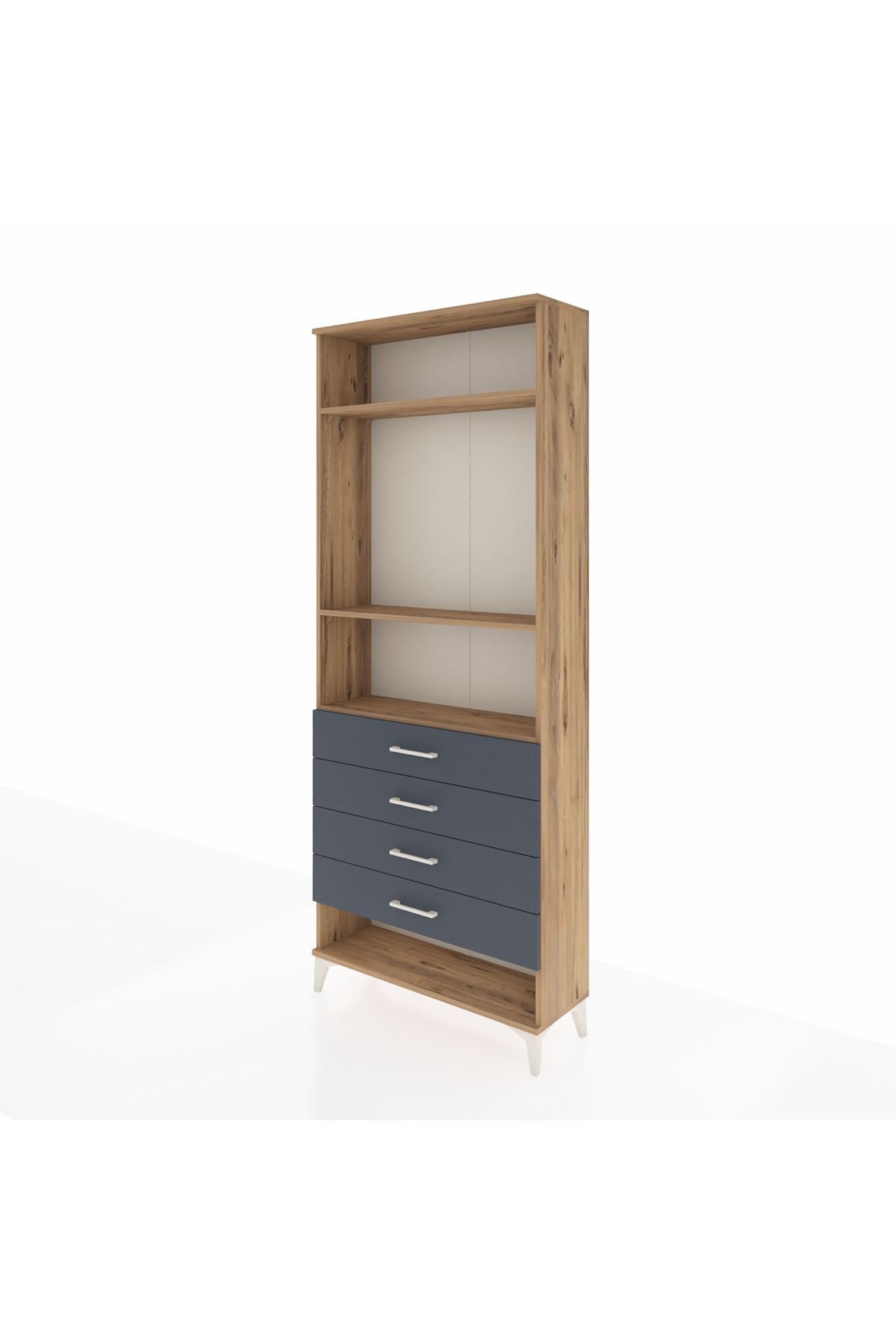 Arges Dolap 3 Raflı 4 Çekmeceli 88x30x221 - S30M081V8A