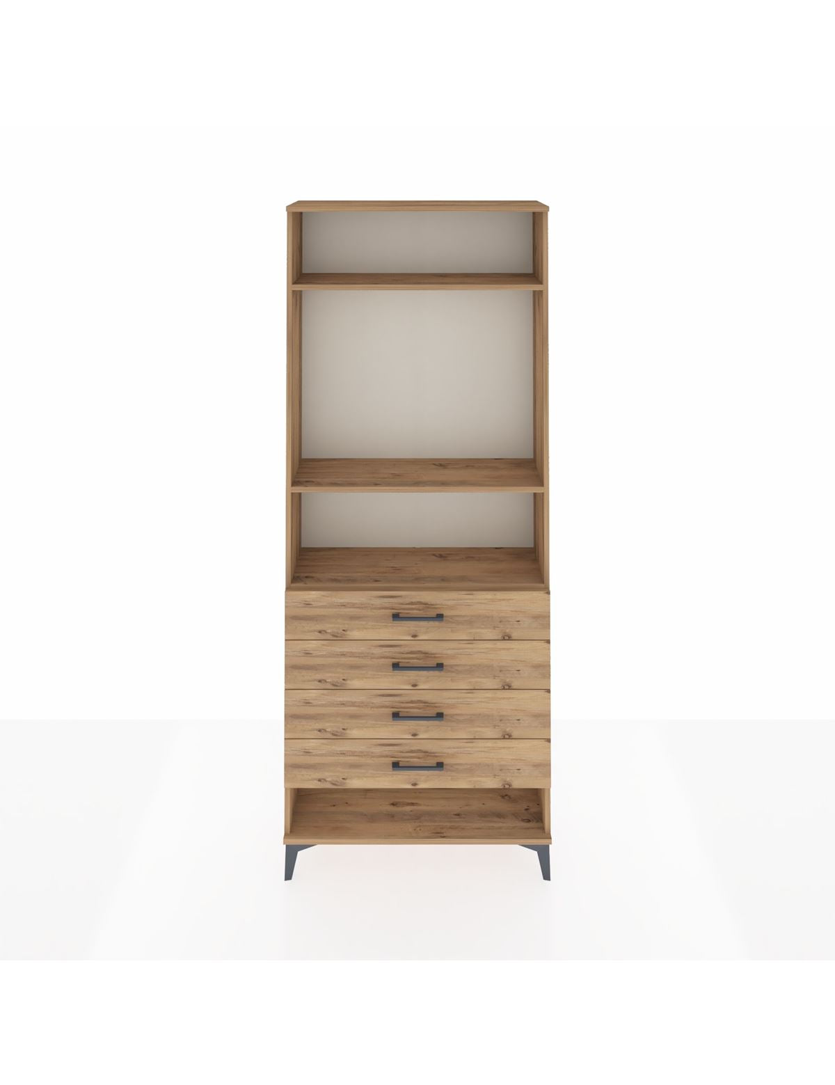 Arges Dolap 3 Raflı 4 Çekmeceli 88x30x221 - S30M081V9A