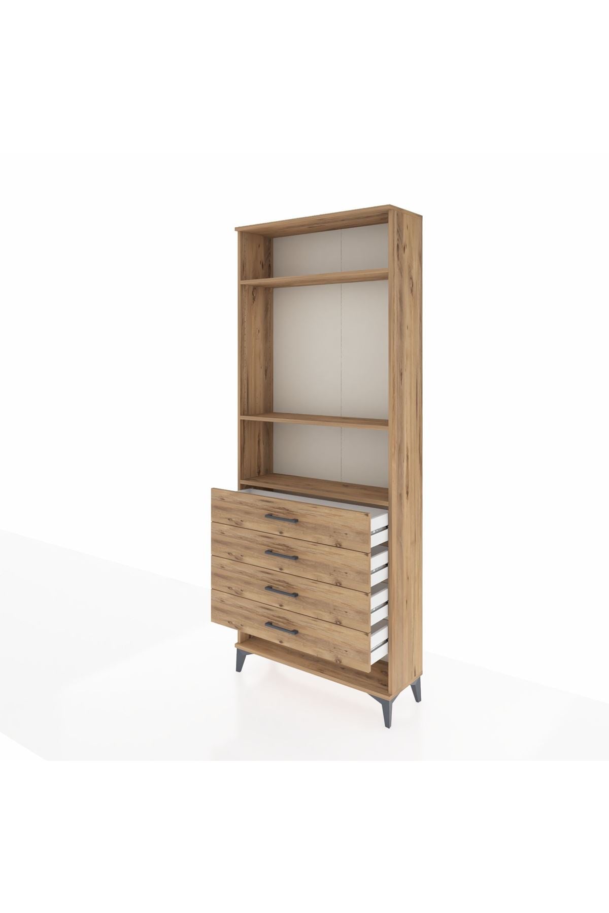 Arges Dolap 3 Raflı 4 Çekmeceli 88x30x221 - S30M081V9A