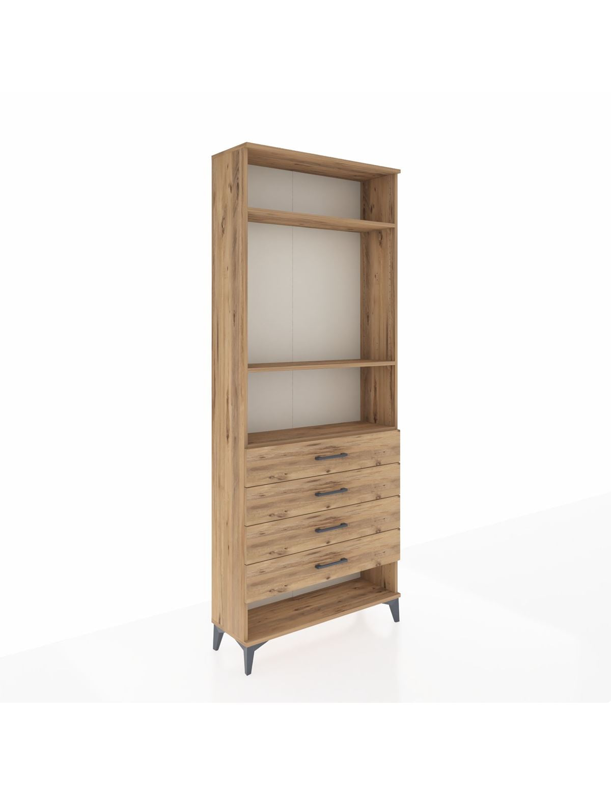 Arges Dolap 3 Raflı 4 Çekmeceli 88x30x221 - S30M081V9A