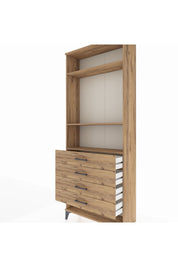 Arges Dolap 3 Raflı 4 Çekmeceli 88x30x221 - S30M081V9A