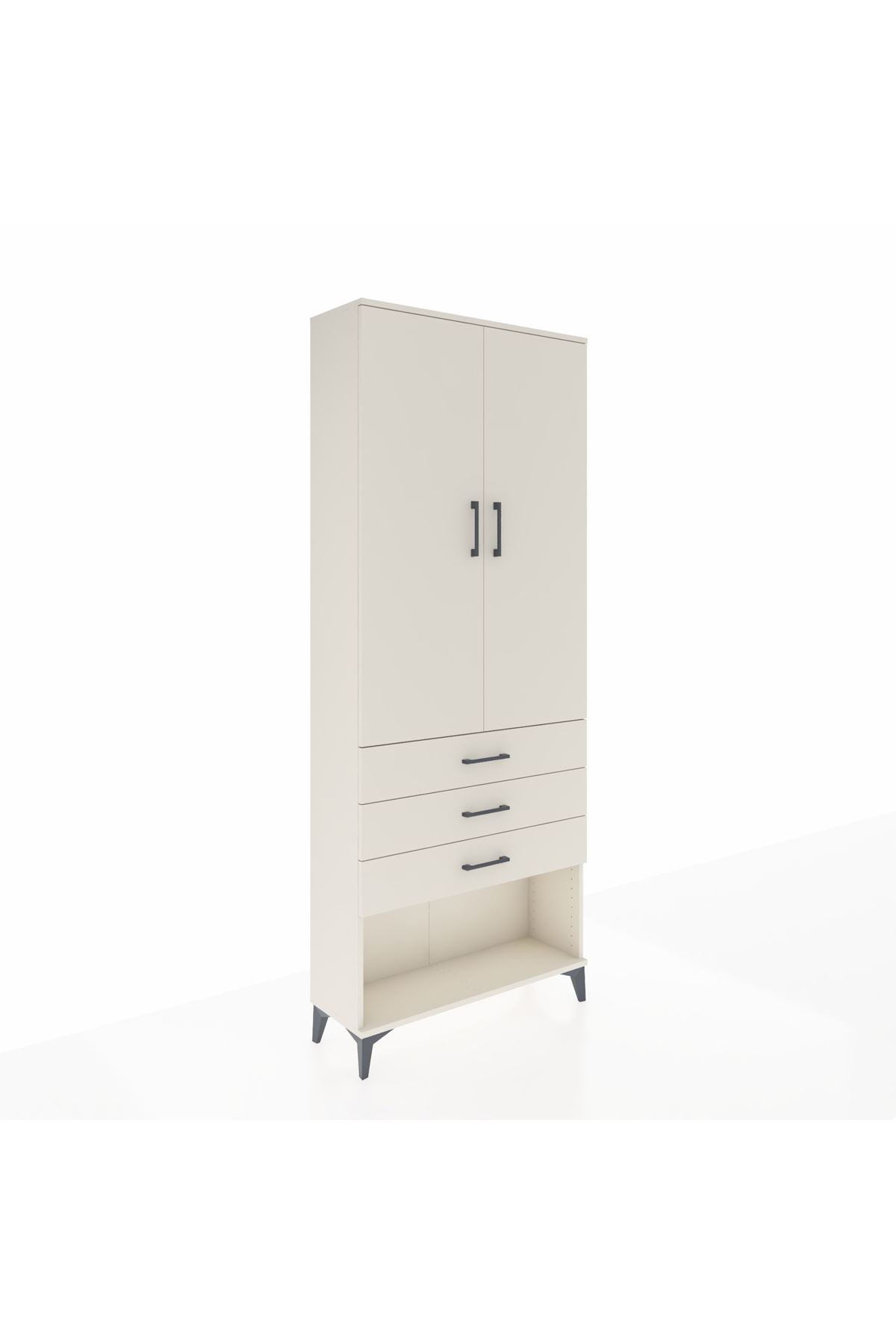 Arges Dolap 2 Raflı 3 Çekmeceli Tek Askılı 88x30x221 - S30M082V1A