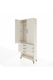 Arges Dolap 2 Raflı 3 Çekmeceli Tek Askılı 88x30x221 - S30M082V1A