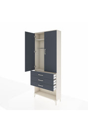 Arges Dolap 2 Raflı 3 Çekmeceli Tek Askılı 88x30x221 - S30M082V2A