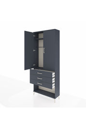 Arges Dolap 2 Raflı 3 Çekmeceli Tek Askılı 88x30x221 - S30M082V5A