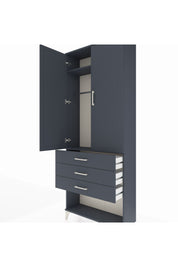 Arges Dolap 2 Raflı 3 Çekmeceli Tek Askılı 88x30x221 - S30M082V5A