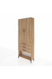 Arges Dolap 2 Raflı 3 Çekmeceli Tek Askılı 88x30x221 - S30M082V9A