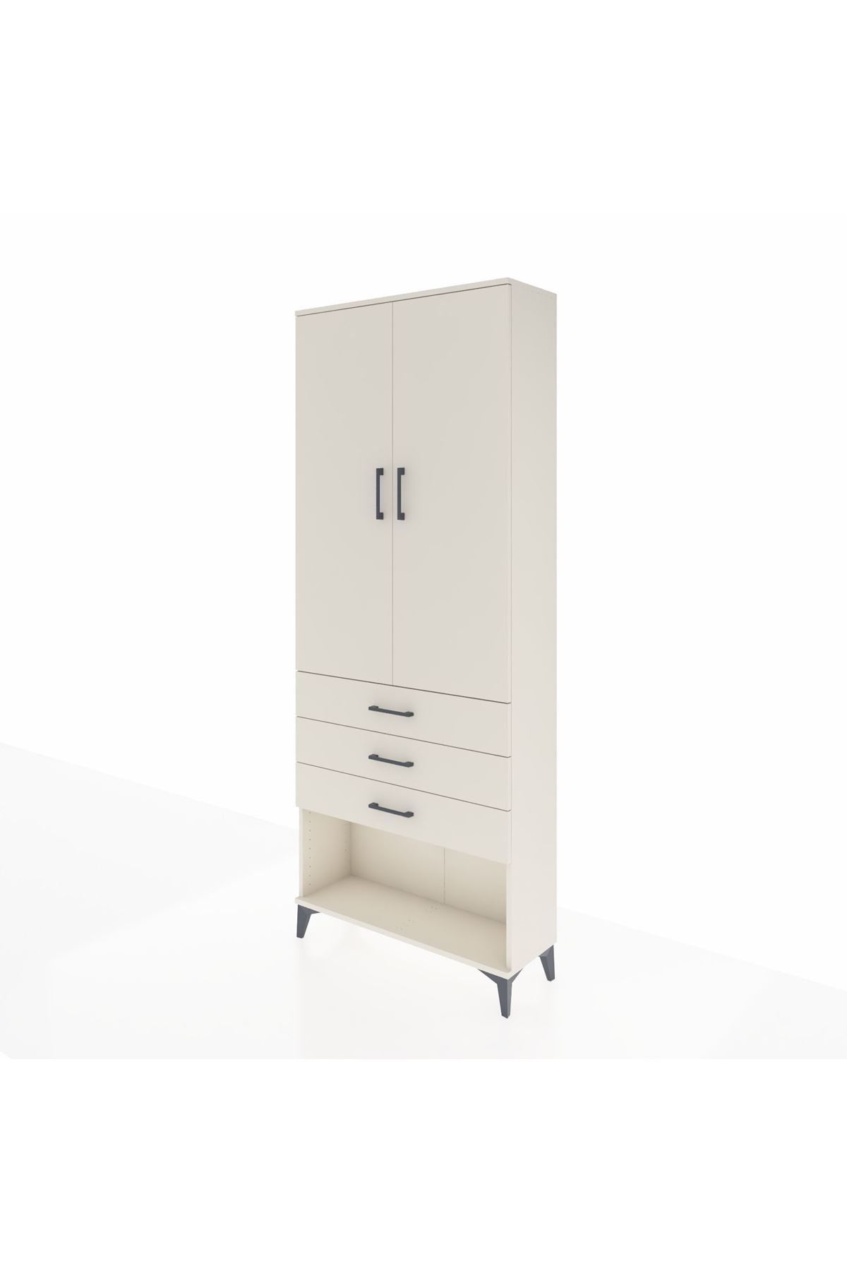 Arges Dolap 3 Raflı 3 Çekmeceli 2 Kapaklı 88x30x221 - S30M083V1A