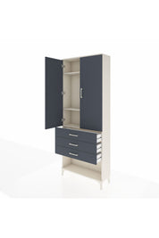Arges Dolap 3 Raflı 3 Çekmeceli 2 Kapaklı 88x30x221 - S30M083V2A