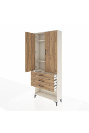 Arges Dolap 3 Raflı 3 Çekmeceli 2 Kapaklı 88x30x221 - S30M083V3A