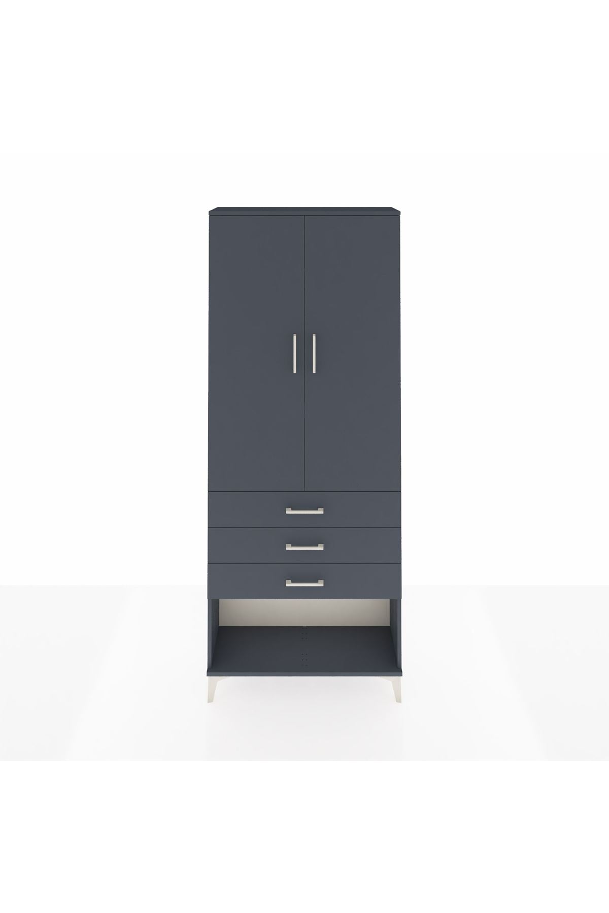 Arges Dolap 3 Raflı 3 Çekmeceli 2 Kapaklı 88x30x221 - S30M083V5A