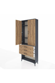 Arges Dolap 3 Raflı 3 Çekmeceli 2 Kapaklı 88x30x221 - S30M083V6A