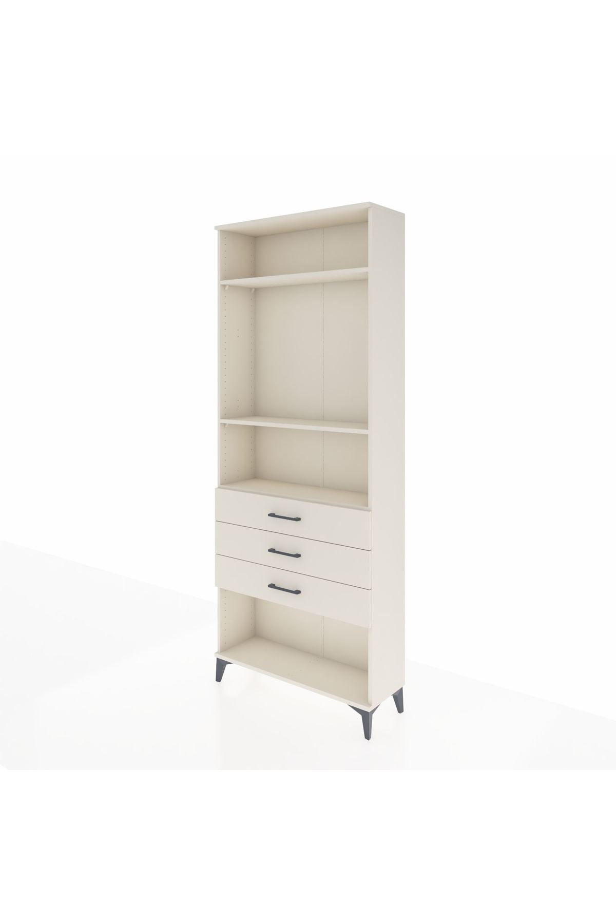 Arges Dolap 3 Raflı 3 Çekmeceli 88x30x221 - S30M084V1A